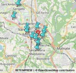Mappa Via Antelao, 21100 Varese VA, Italia (1.36455)