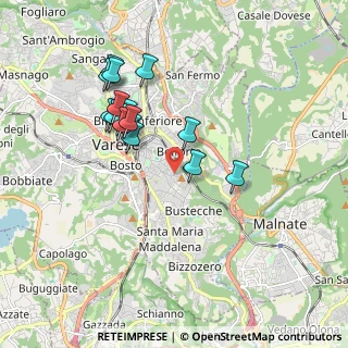 Mappa Via Antelao, 21100 Varese VA, Italia (1.70875)
