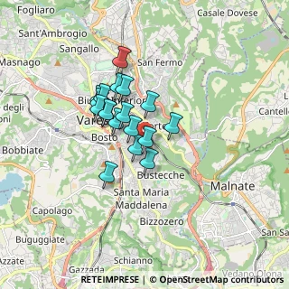 Mappa Via Antelao, 21100 Varese VA, Italia (1.21722)