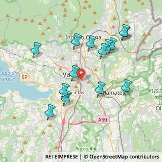 Mappa Via Francesco Tamagno, 21100 Varese VA, Italia (3.90929)