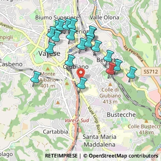 Mappa Via Francesco Tamagno, 21100 Varese VA, Italia (0.9895)