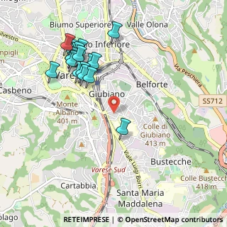 Mappa Via Francesco Tamagno, 21100 Varese VA, Italia (1.05389)