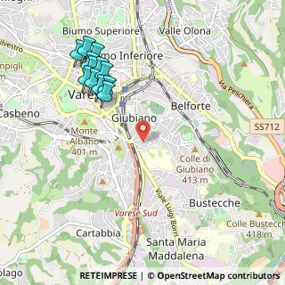 Mappa Via Francesco Tamagno, 21100 Varese VA, Italia (1.13833)