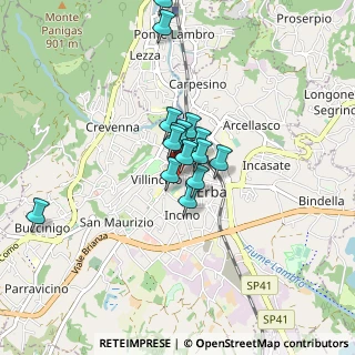 Mappa Via L. Majnoni, 22036 Erba CO, Italia (0.59933)