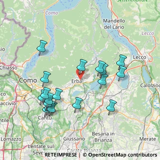 Mappa Via L. Majnoni, 22036 Erba CO, Italia (7.97889)