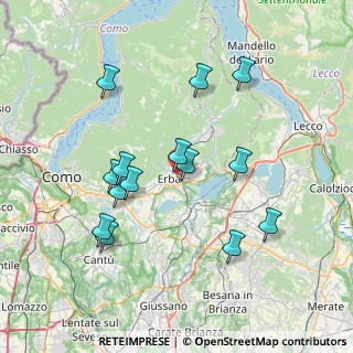 Mappa Via L. Majnoni, 22036 Erba CO, Italia (7.22429)
