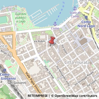 Mappa Via Giuseppe Garibaldi,  11, 22100 Como, Como (Lombardia)