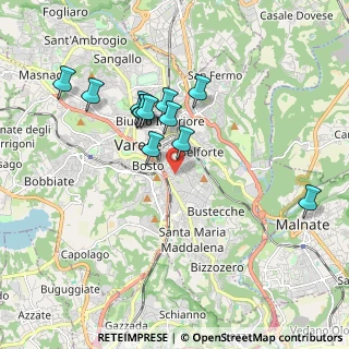 Mappa Via Lazio, 21100 Varese VA, Italia (1.6725)