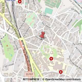 Mappa Via Lazio, 32, 21100 Varese, Varese (Lombardia)