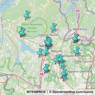 Mappa Via Lazio, 21100 Varese VA, Italia (7.3065)