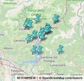 Mappa 25055 Pisogne BS, Italia (9.1925)