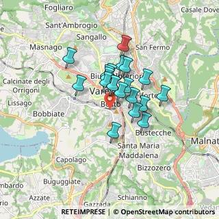 Mappa Via Renato Fucini, 21100 Varese VA, Italia (1.154)