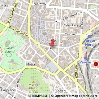 Mappa Via Pietro Antonio Magatti, 2, 21100 Varese, Varese (Lombardia)