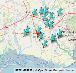 Mappa Via Aquileia, 33052 Cervignano del Friuli UD, Italia (6.44647)