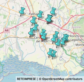 Mappa Via Aquileia, 33052 Cervignano del Friuli UD, Italia (6.112)