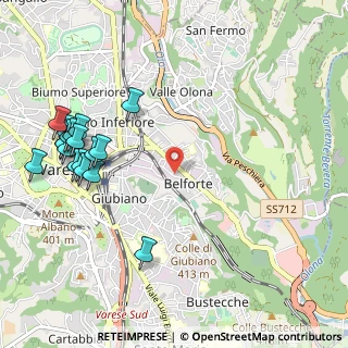 Mappa Largo Lanciotto Gigli, 21100 Varese VA, Italia (1.27)