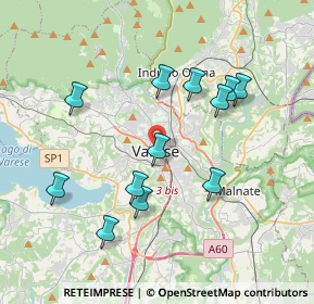 Mappa Via Alessandro Volta, 21100 Varese VA, Italia (3.62583)