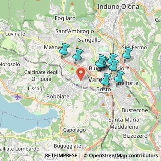 Mappa Via Montebello, 21100 Varese VA, Italia (1.42091)