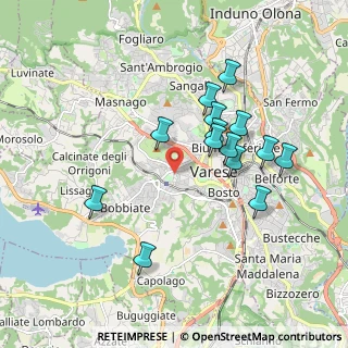 Mappa Via Montebello, 21100 Varese VA, Italia (1.72)