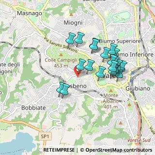 Mappa Via Montebello, 21100 Varese VA, Italia (0.821)
