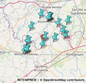 Mappa Via P. Amalteo, 33076 Pravisdomini PN, Italia (6.62895)