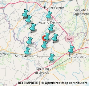 Mappa Via P. Amalteo, 33076 Pravisdomini PN, Italia (6.36471)
