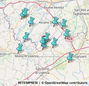 Mappa Via P. Amalteo, 33076 Pravisdomini PN, Italia (6.69231)