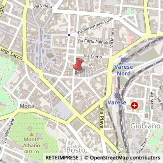 Mappa Via Vittorio Veneto, 5, 21100 Varese, Varese (Lombardia)