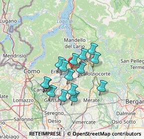 Mappa Via Alcide de Gasperi, 23861 Cesana Brianza LC, Italia (10.32333)