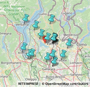 Mappa Lungolago/rotonda, 21100 Varese VA, Italia (10.88)