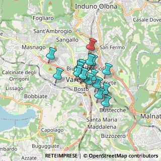 Mappa Via Giuseppe Mazzini, 21100 Varese VA, Italia (0.88611)
