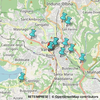 Mappa Via Giuseppe Mazzini, 21100 Varese VA, Italia (1.5425)
