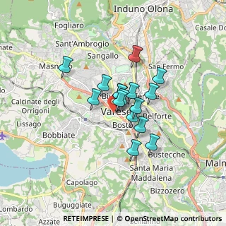 Mappa Via San Francesco D'Assisi, 21100 Varese VA, Italia (1.095)