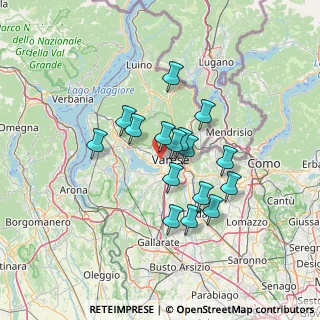 Mappa Via del Ponte, 21100 Varese VA, Italia (10.68313)