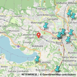 Mappa Via del Ponte, 21100 Varese VA, Italia (3.07083)