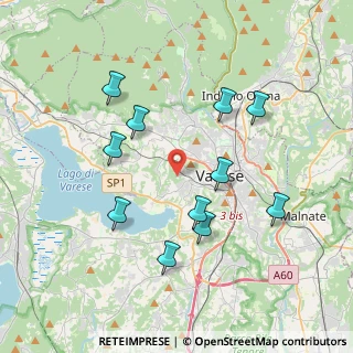 Mappa Via del Ponte, 21100 Varese VA, Italia (3.71636)