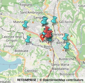 Mappa Via S. Francesco D'Assisi, 21100 Varese VA, Italia (1.03)