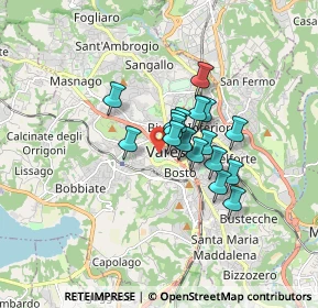 Mappa Via S. Francesco D'Assisi, 21100 Varese VA, Italia (1.07778)