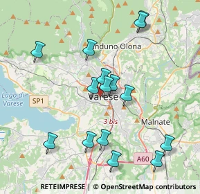 Mappa Via S. Francesco D'Assisi, 21100 Varese VA, Italia (3.908)