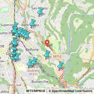 Mappa Via Peschiera, 21100 Varese VA, Italia (1.37)