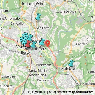 Mappa Via Peschiera, 21100 Varese VA, Italia (2.054)