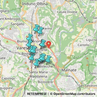 Mappa Via Peschiera, 21100 Varese VA, Italia (1.54857)