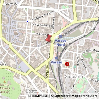 Mappa Via Emilio Morosini, 12, 21100 Varese, Varese (Lombardia)