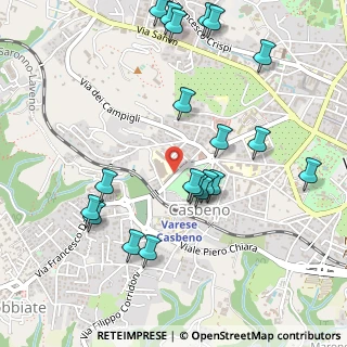 Mappa Via Evaristo Trentini, 21100 Varese VA, Italia (0.558)