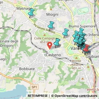 Mappa Via Evaristo Trentini, 21100 Varese VA, Italia (1.1595)