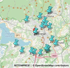 Mappa Via Gian Luigi Zucchi, 21100 Varese VA, Italia (3.806)