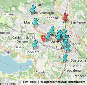 Mappa Via Gian Luigi Zucchi, 21100 Varese VA, Italia (1.596)