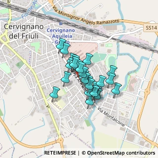 Mappa Via Fratelli Bandiera, 33052 Cervignano del Friuli UD, Italia (0.25556)