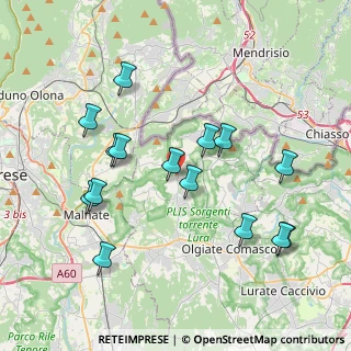 Mappa 22070 Valmorea CO, Italia (3.95333)