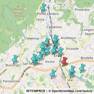 Mappa Via Grossi Tommaso, 22036 Erba CO, Italia (0.9375)
